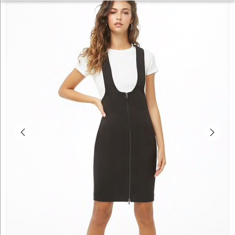 Forever 21 Zippered Overall Skirt Medium